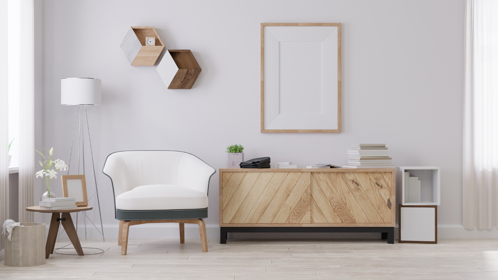 Ruang tamu dengan furnitur buatan Sari Buana